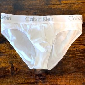 Rare Calvin Klein Men’s White Cotton Hip Brief